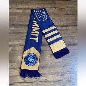 Chik Fil A Staff Summit 2022 Winter Scarf navy Blue Gold RARE EUC